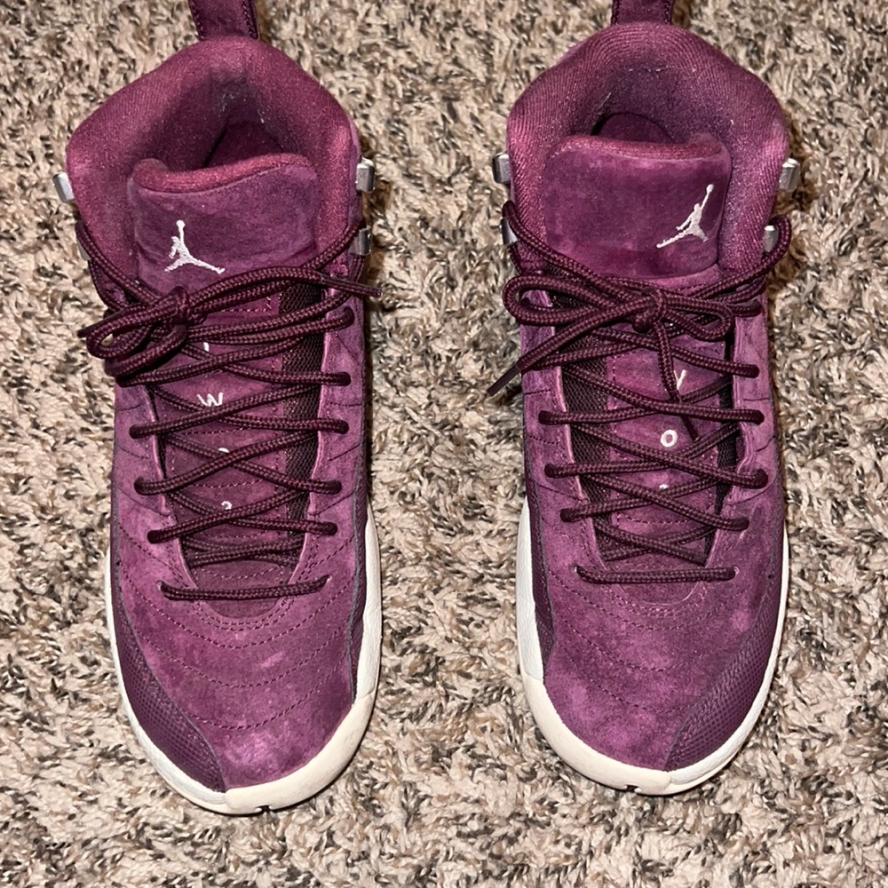 Burgundy Jordan 12’s